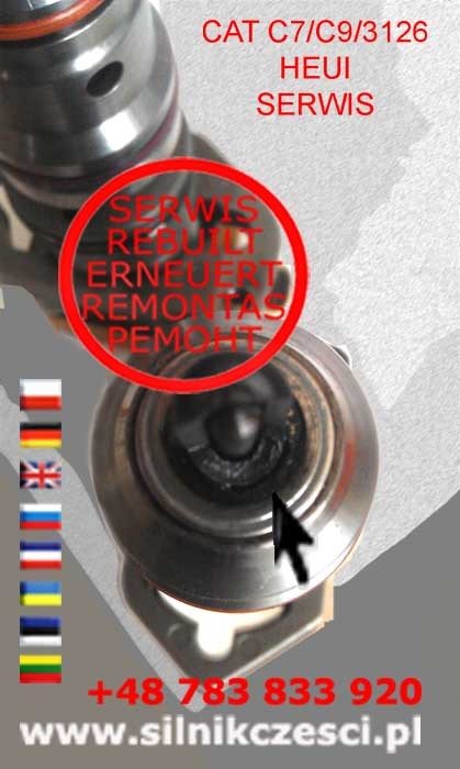 3126_CAT_uszkodzona_końcówka_regeneracja_remanufacture_HEUI_nozzle